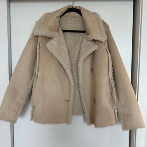 H&M Cream Teddy Jacket